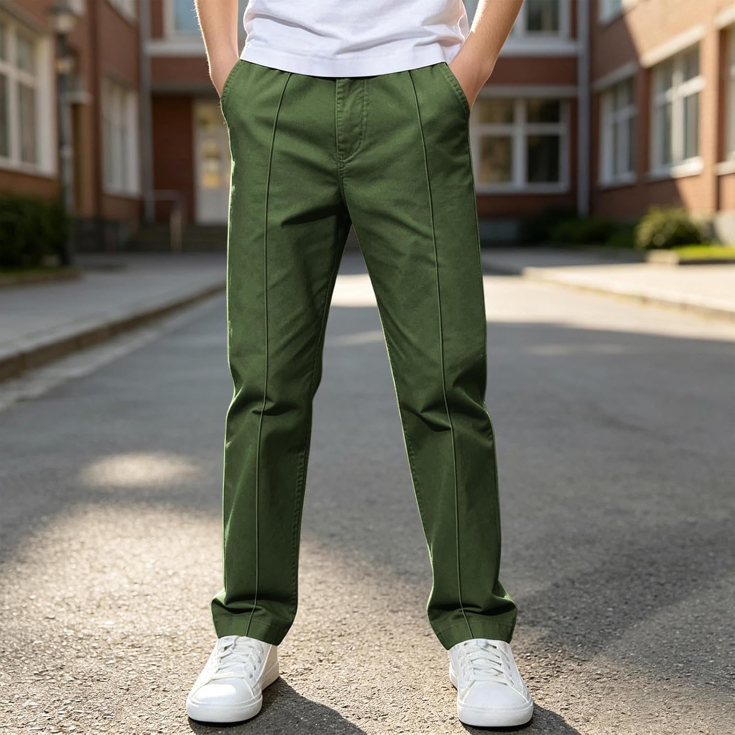 Boys School Uniform Pants Dressy Chino Pants Kids