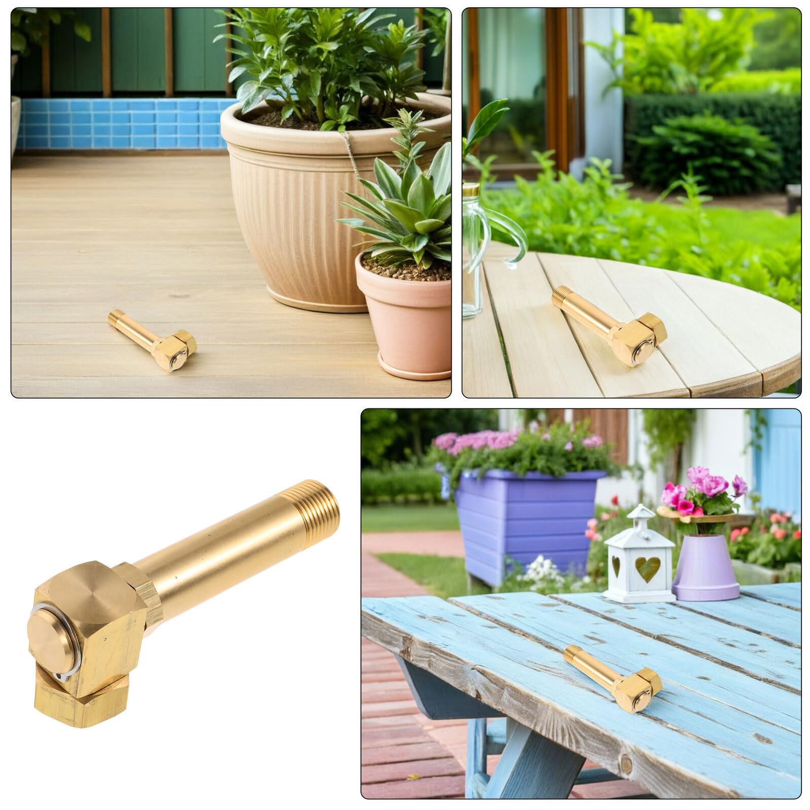 Drehgelenk für Gartenschläuche aus Kupfer mit Rostschutz und Weiter Kompatibilität Schwenkbarer Adapter für Gartenbewässerung Robustes Messing Ersatzteil