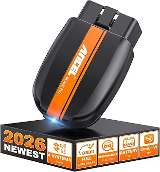 ANCEL BD200 Pro OBD2 Scanner Bluetooth, Enhanced Wireless Code Readers ABS SRS Transmission Airbag Car Scanner Diagnostic Tool with Battery Test, Check Engine Light Exclusive App for iPhone & Android