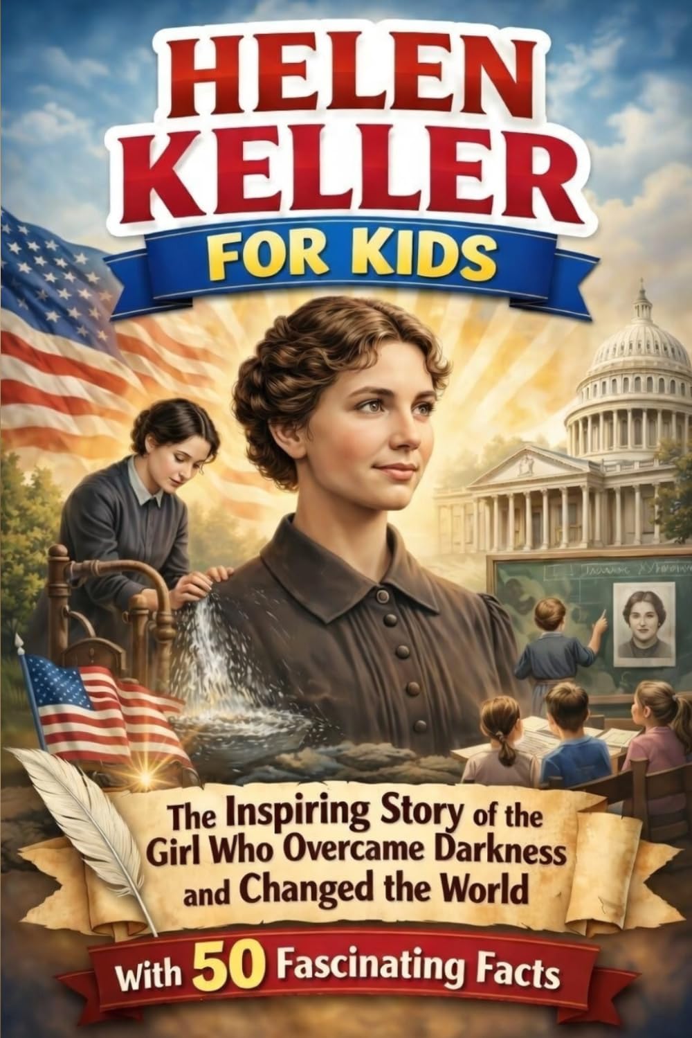 Helen Keller for Kids: The Inspiring Story of the Girl Who Overcame Darkness and Changed the World With 50 Fascinating Facts (Curious Kids History)