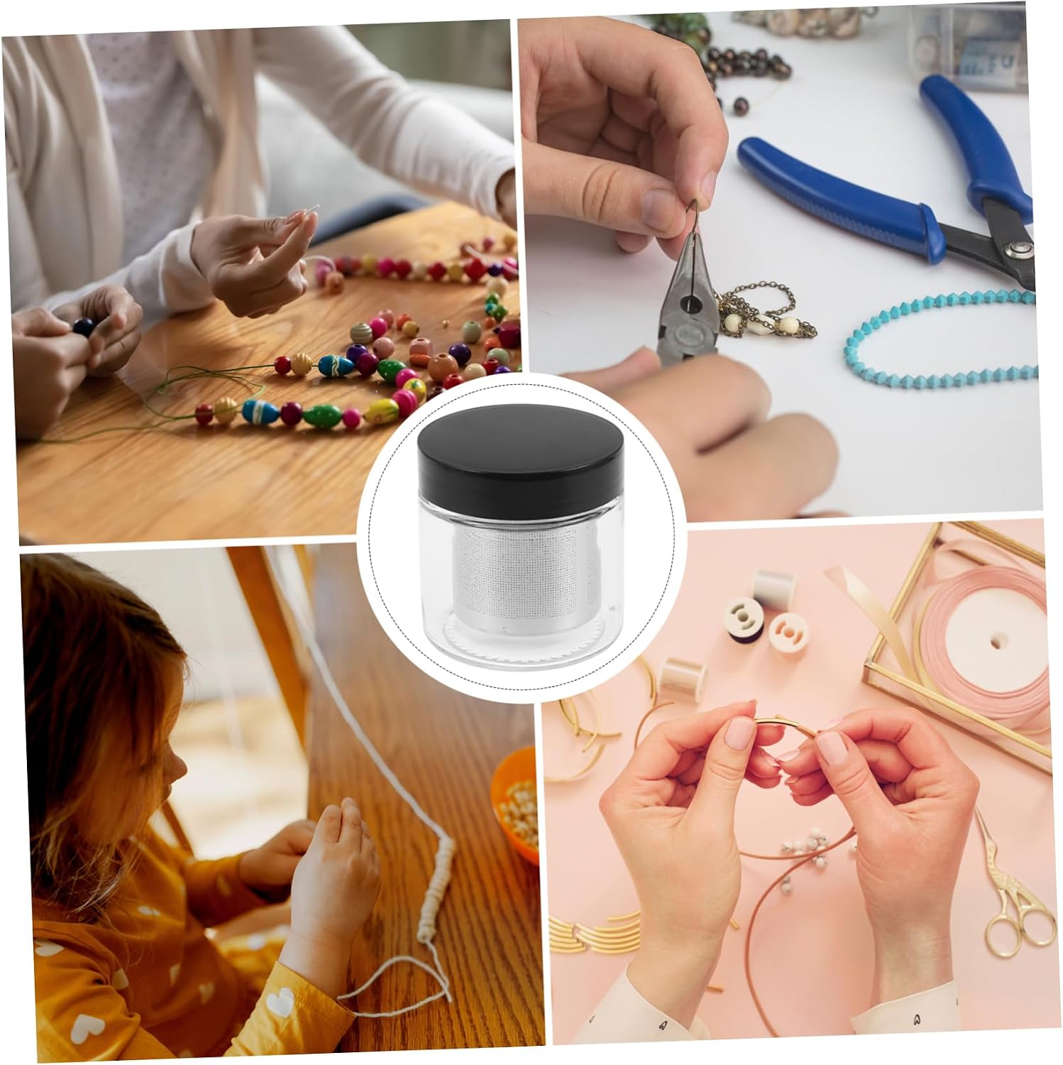 KONTONTY 4pcs Jewelry Cleaning Cup for Gemstones Earrings Necklaces Manual Shaking Cleaner Tool for Exceptional Durability Versatile Use and Professional-Level Results