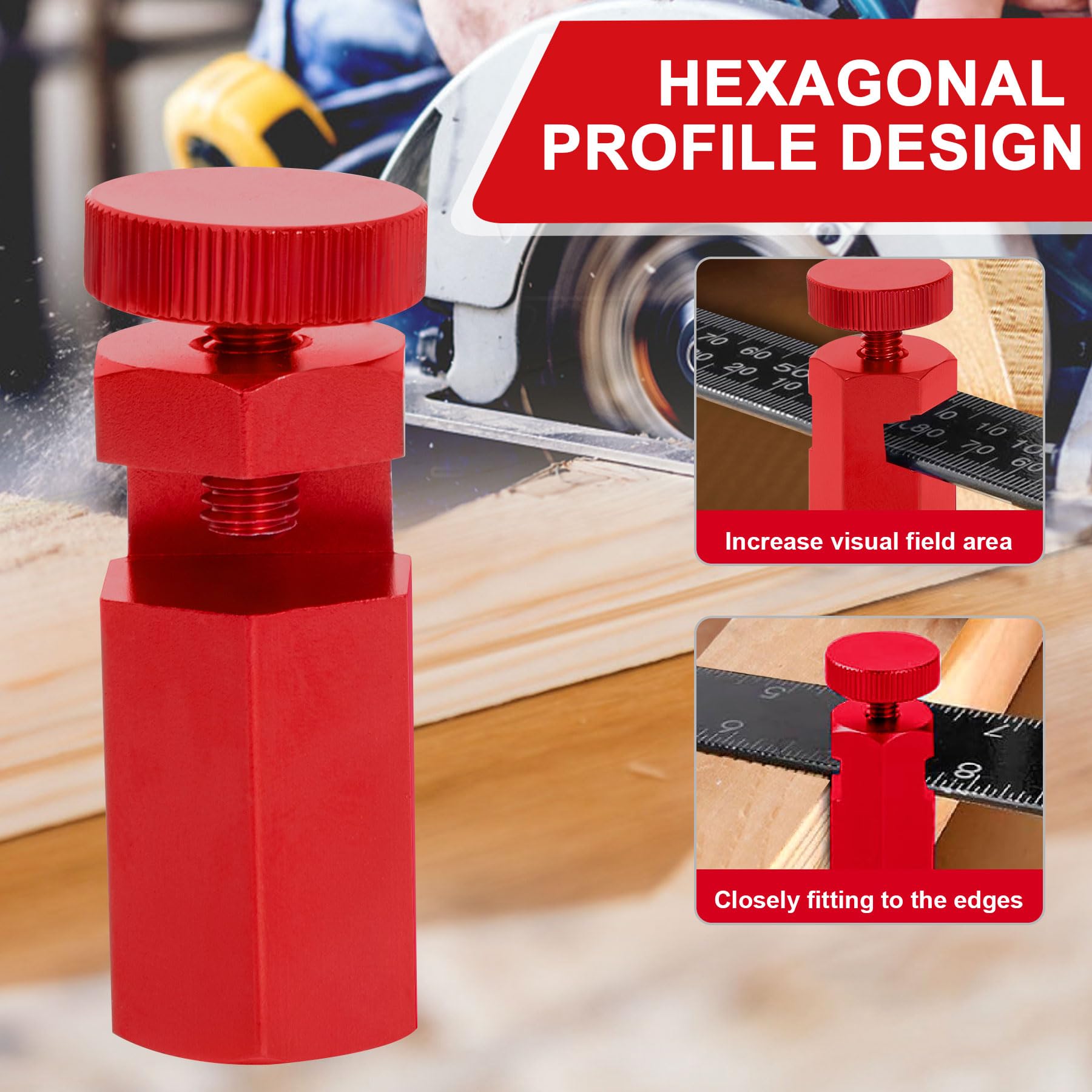 Stair Gauges for Framing - Red Set with Holder -5