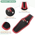 M METERXITY Garden Pruner Sheath, Portable Canvas Pruning Shears Sheath Plier Holder for Belt, Garden Scissors Case for Hand Pruner/Garden Shears/Clippers [Red-Black]