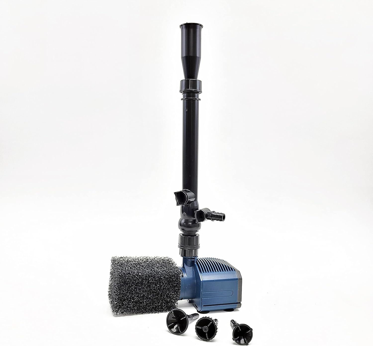 Lifegard Aquatics Quiet One Pro Submersible Pond and Water Garden Pump - Leveling Fitting, Fountain Heads, Diverter Valve for Waterfall, Filter – 20-Ft. Cord – 317 Gallon Per Hour