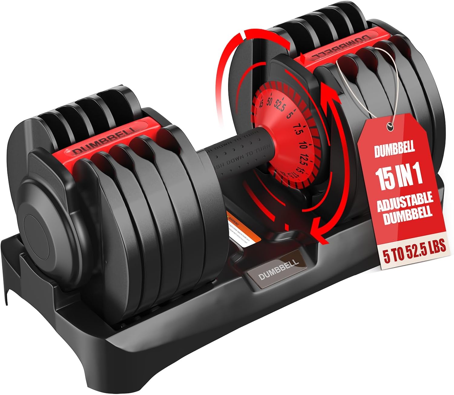 25/52.5/55LBS Adjustable Dumbbells Set with Anti-Slip Handle, Fast Adjust Weight Dumbbells Set with Dual Safety Locking System, Versatile Weights Set for Women & Men Full Body Workout Fitness, Compact Size Space Saving for home gym