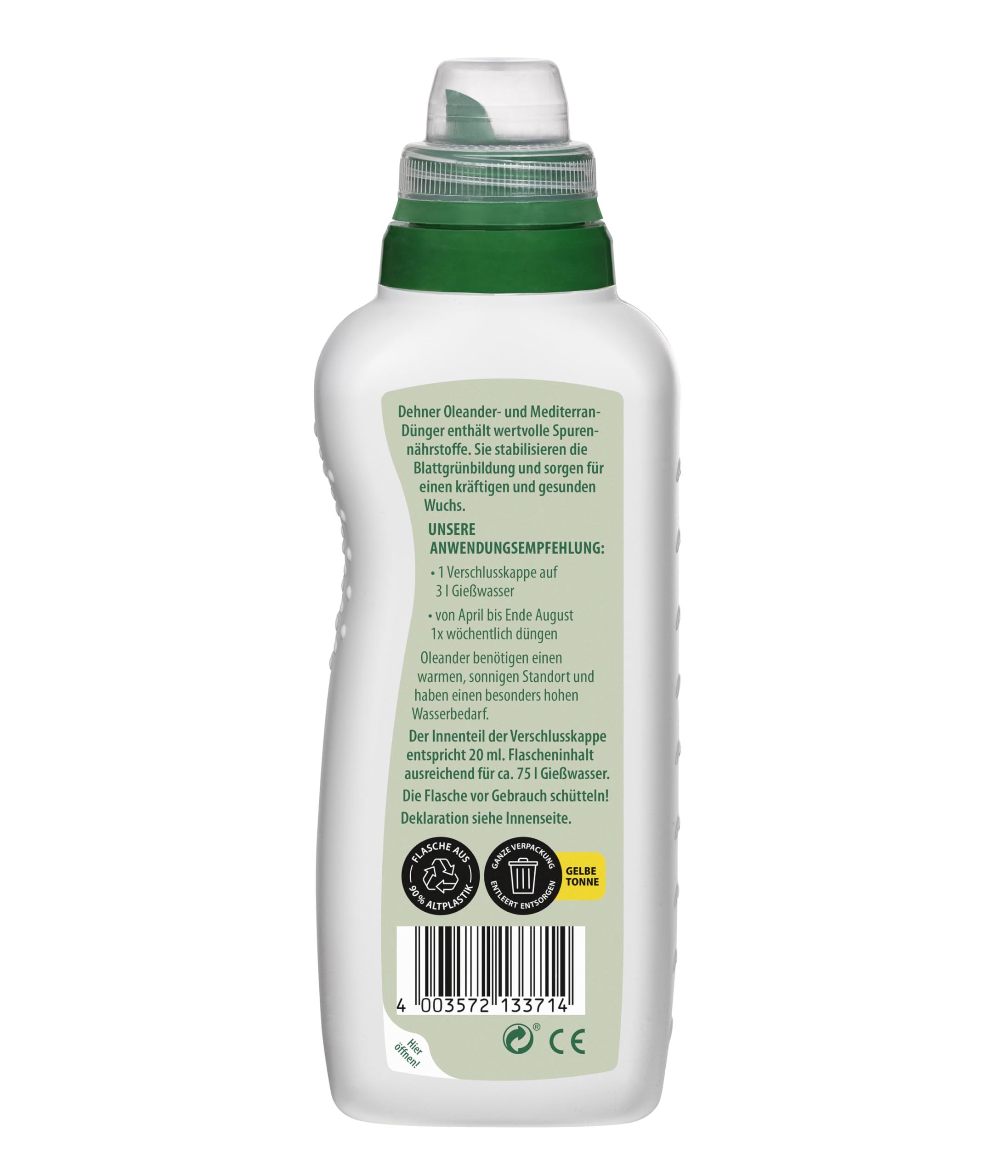 Dehner Oleander- und Mediterrandnger, hochwertiger Flssigdnger, Dnger  fr Mediterranpflanzen, organischer NPK-Dnger, mit Spurennhrstoffen, 500  ml, fr ca. 75 l, bunt : Amazon.de: Garten