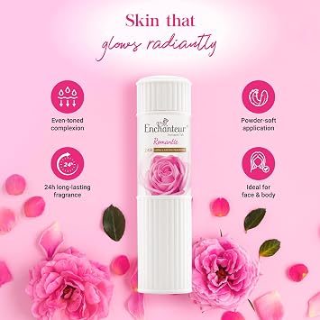 Enchanteur 1 المعطر Talc Romantic ، 250G