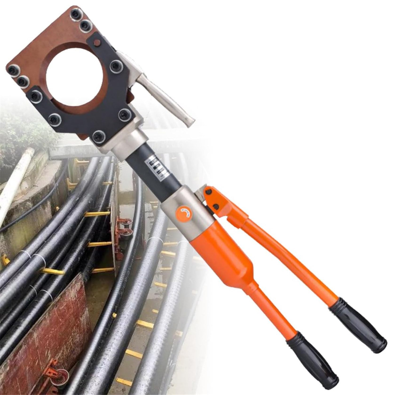 Ręczne hydrauliczne narzędzie do zaciskania, hydrauliczne zaciskarki do miedzianego drutu aluminiowego, przecinaka do kabli, kabel pancerny, φ50 mm/75 mm/85 mm/95 mm