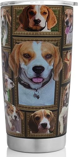 STAOVAIF Border Collie - Vaso térmico con tapa a prueba de derrames para café helado para viaje con aislamiento de acero inoxidable 20 onzas para