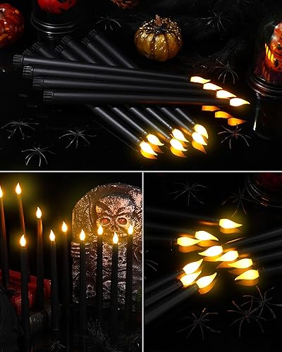 Miniatura 10 de Funtery 48 velas LED sin llama, velas falsas que funcionan con pilas, velas a granel de 11 pulgadas, velas LED altas para Navidad, día de San