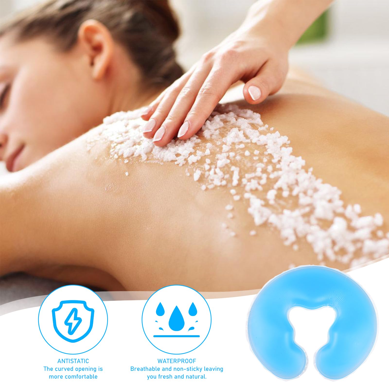 Cojín de silicona para spa, cojín facial de silicona, cojín de gel para masaje, cojín facial de gel para mesa de masaje, cojín facial, masajeador de spa, belleza, cuidado de la piel, superposición