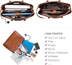 LOVEVOOK Laptop Tote Bag for Women 15.6 Inch Waterproof Leather Computer Bags Women Business Office Work Bag Briefcase