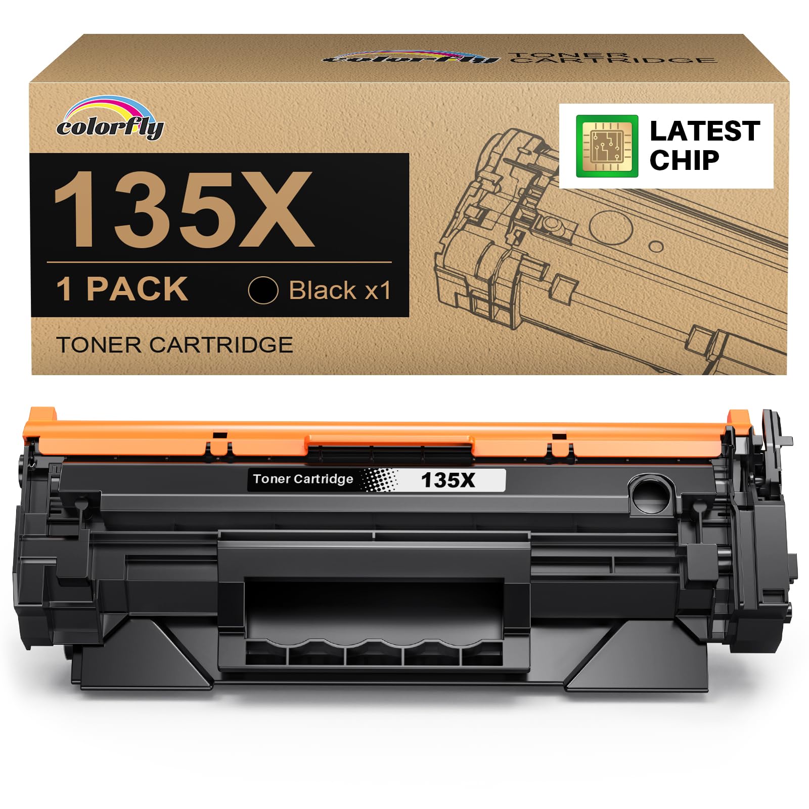 135X W1350X Toner Ersatz für HP 135X W1350X 135A W1350A Toner für hp LaserJet M209dw MFP M234dw M234sdw M234sdn (1 Schwarz , mit Chip)