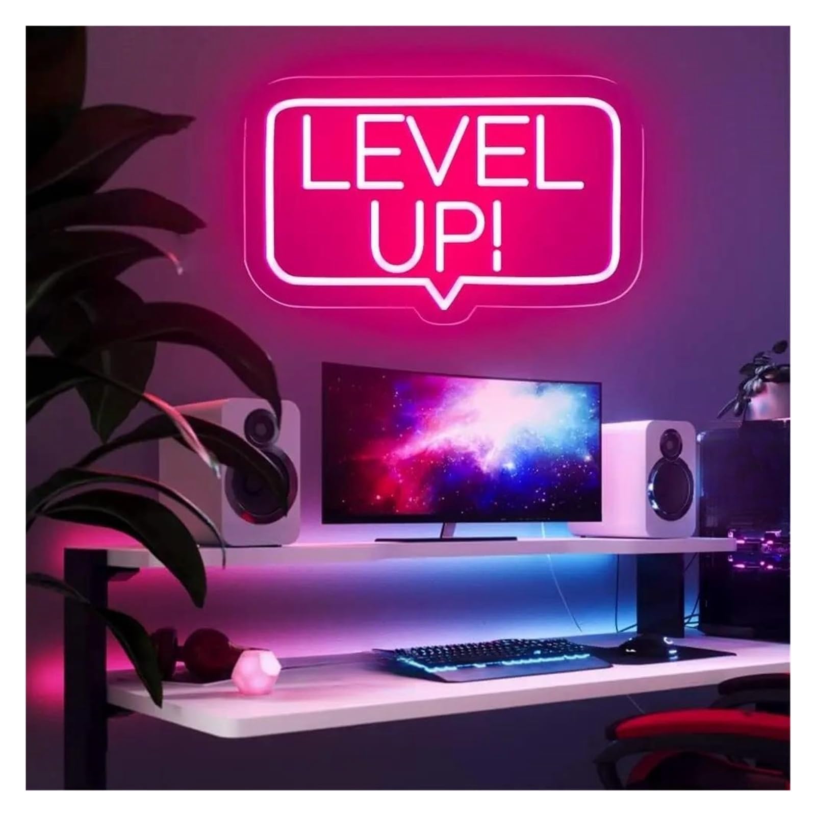 Business per insegne al per neon per alimentazione per luminosità regolabile Level Up! 19,55 cm x 31,49 neon