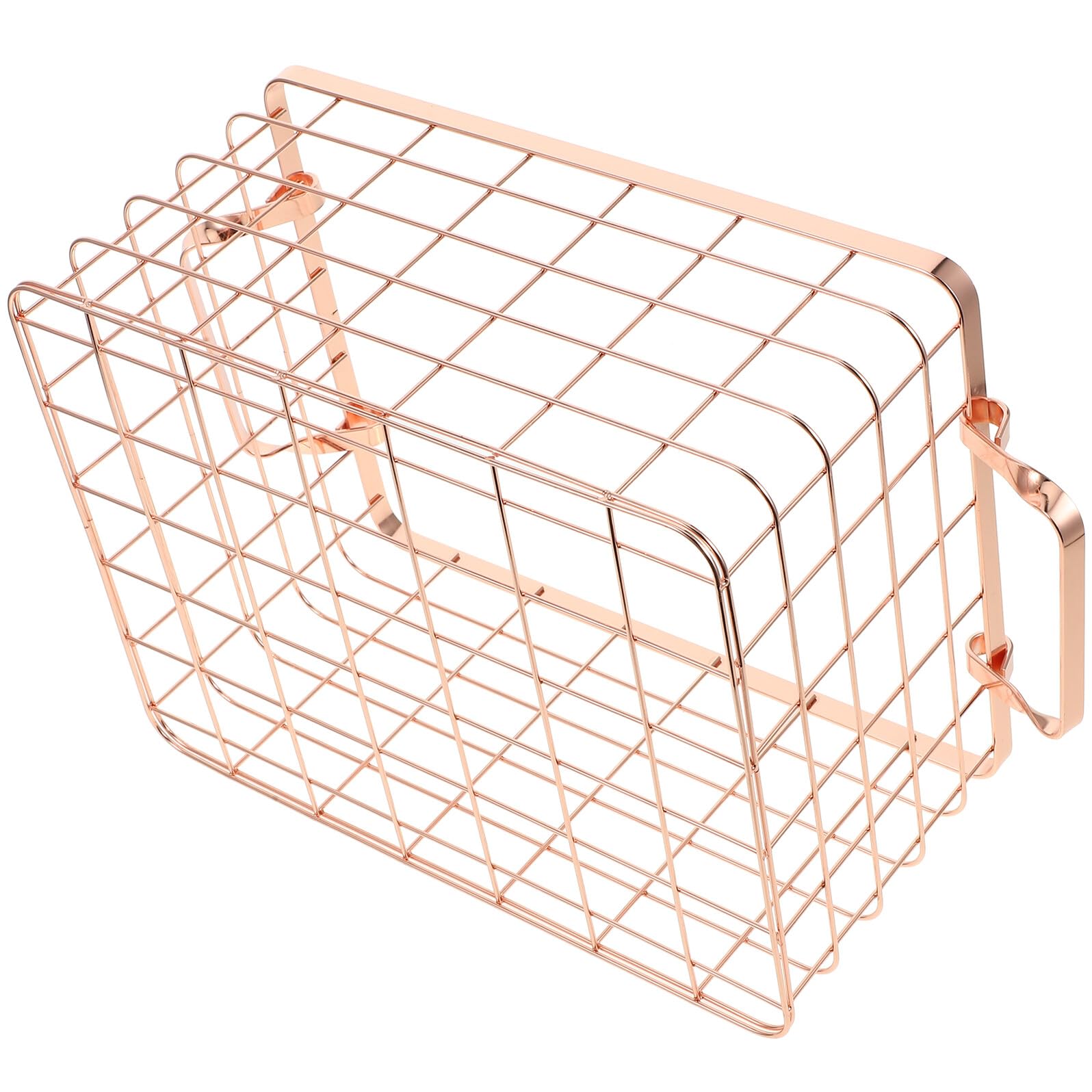 Cesta de Alambre de Hierro para Almacenaje Decorativa y Resistente Soporte para Frutas y Aperitivos Nórdico con Asa Capacidad para Oficina y Hogar