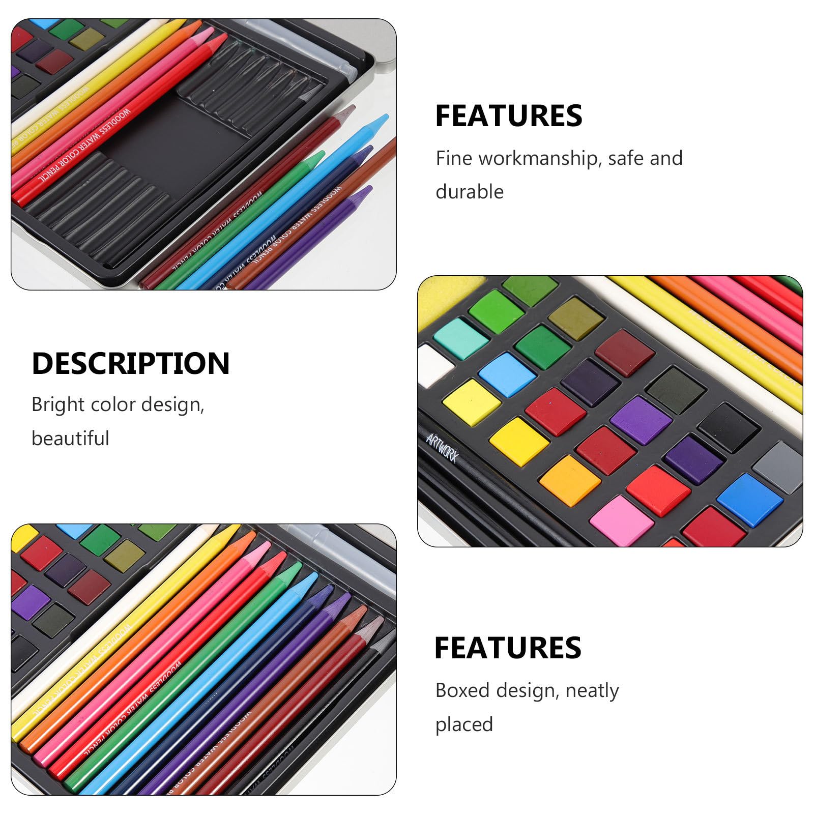 Juego de Acuarelas Portátil para Artista, Pintura DIY