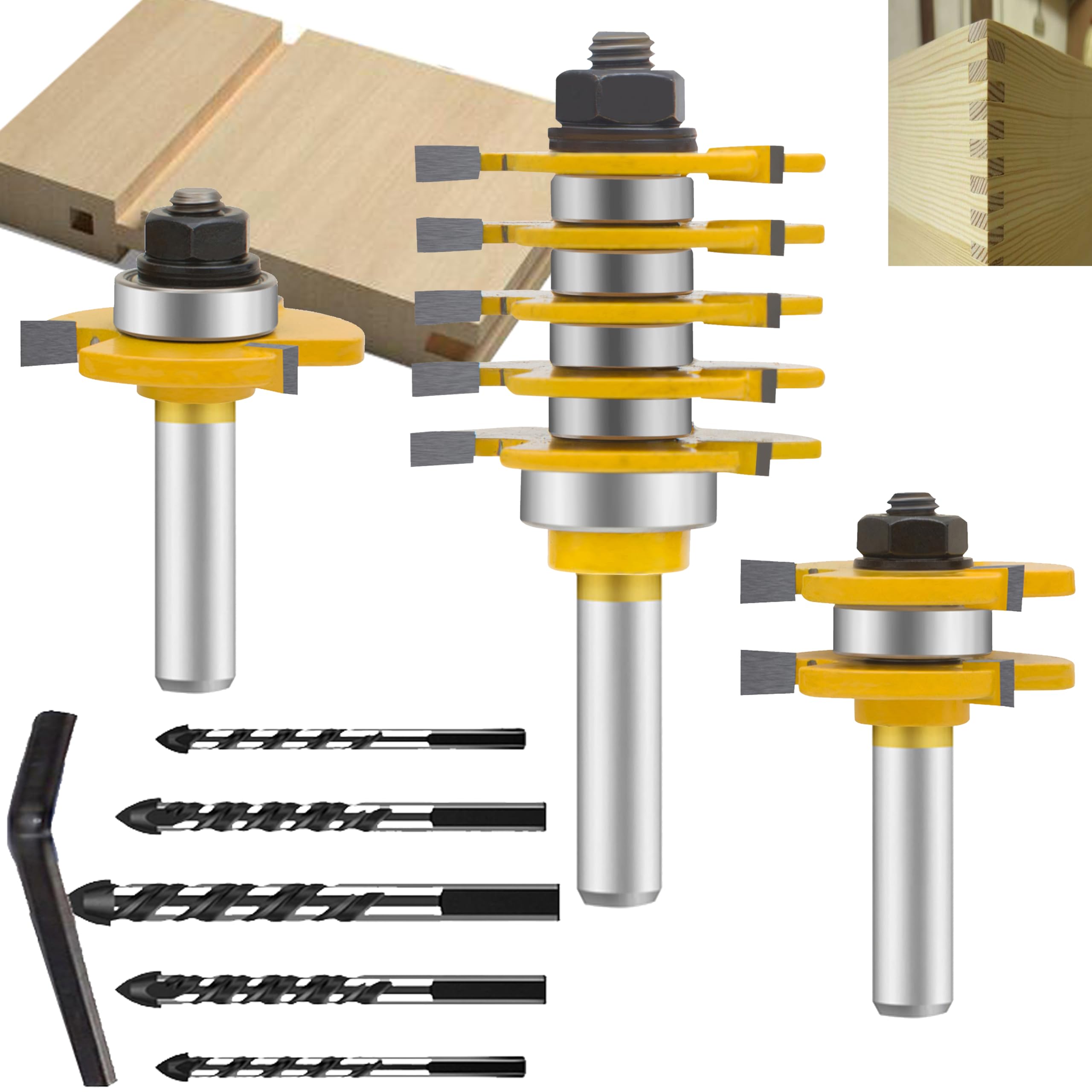 MAYLINE Router Bit Set 1/2 Inch Shank 3 PCS
