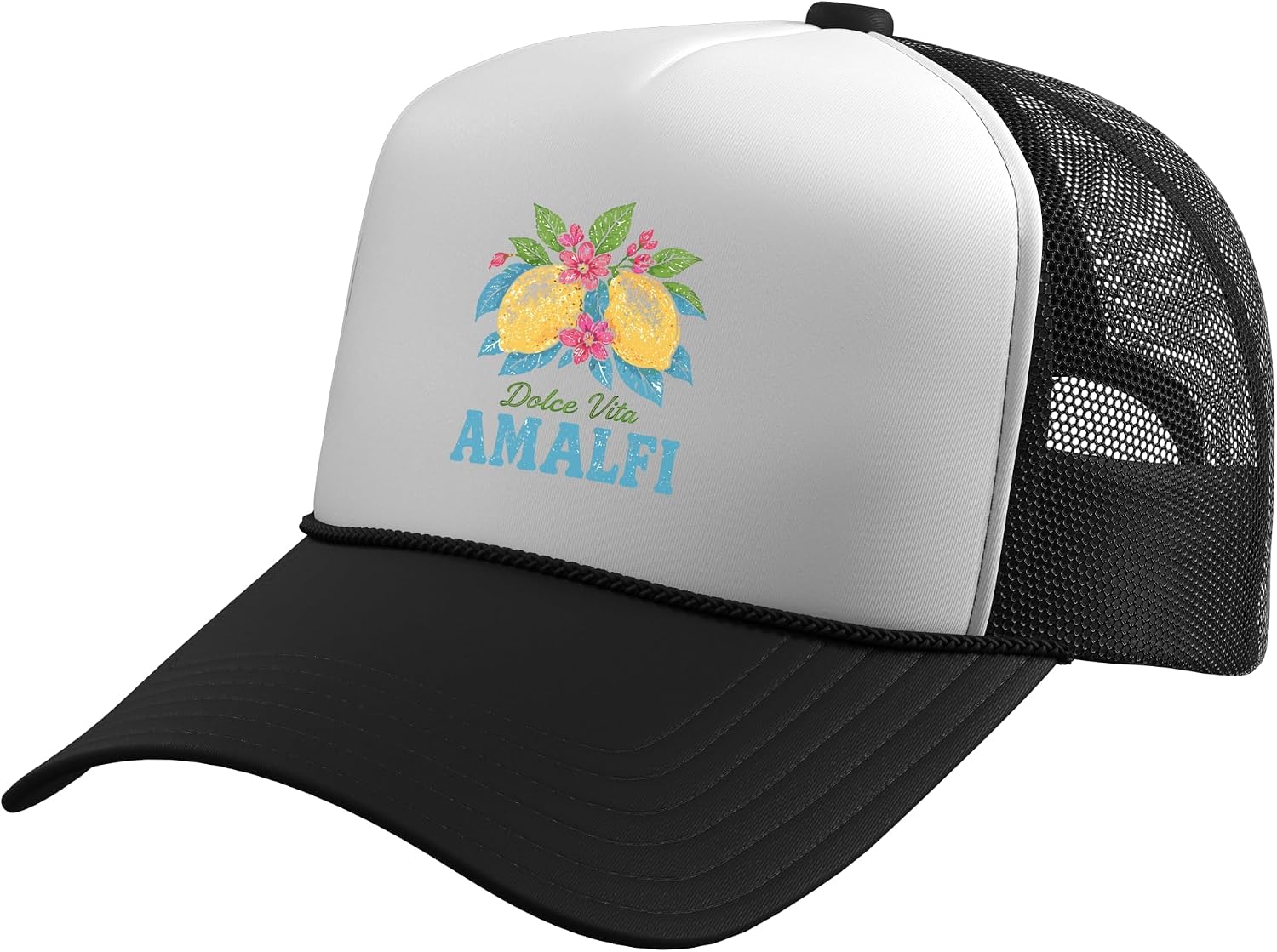 Amalfi Italy Amalfi Coast Retro Vintage Beach Vacation Trucker Hat with Adjustable Mesh Back