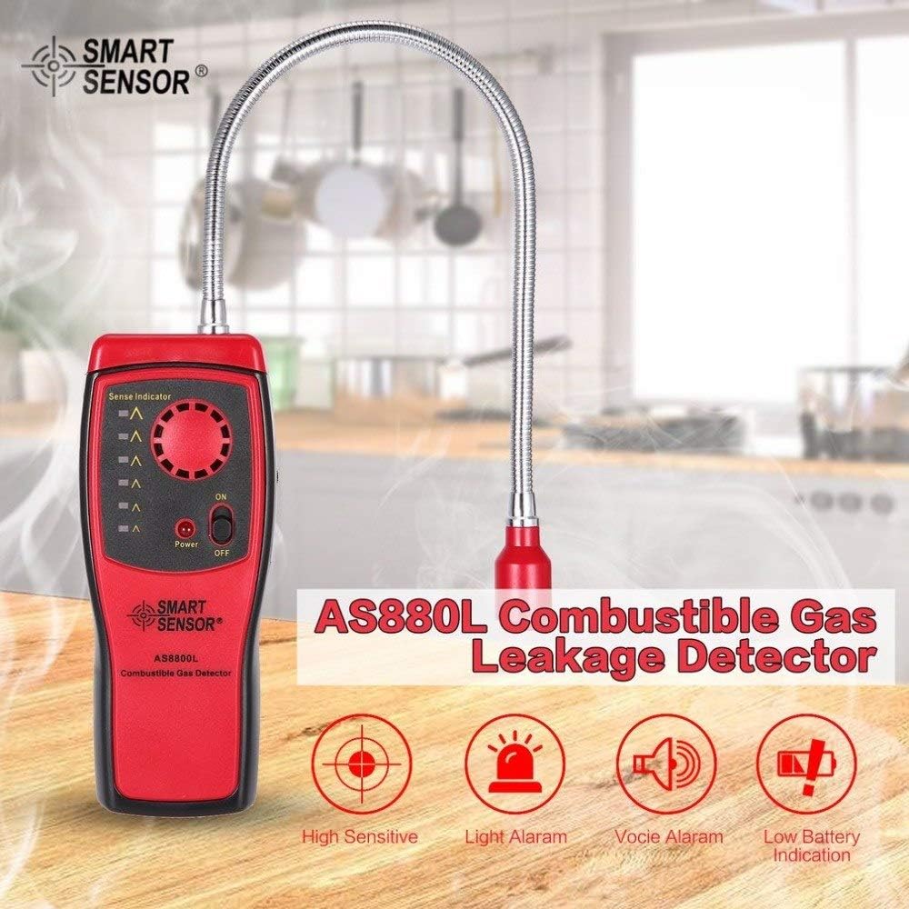 Gas Detector, Gas Leak Detector CD-100 Combustible Gas Detector Natural Gas,All Combustible Detector Meter Sensor With Alarm