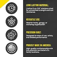 Vista 5 de T&T Tools Handy Hook – Gancho de 16" de acero inoxidable para tapa de alcantarilla, extractor, extractor de pasador de espiga, herramienta