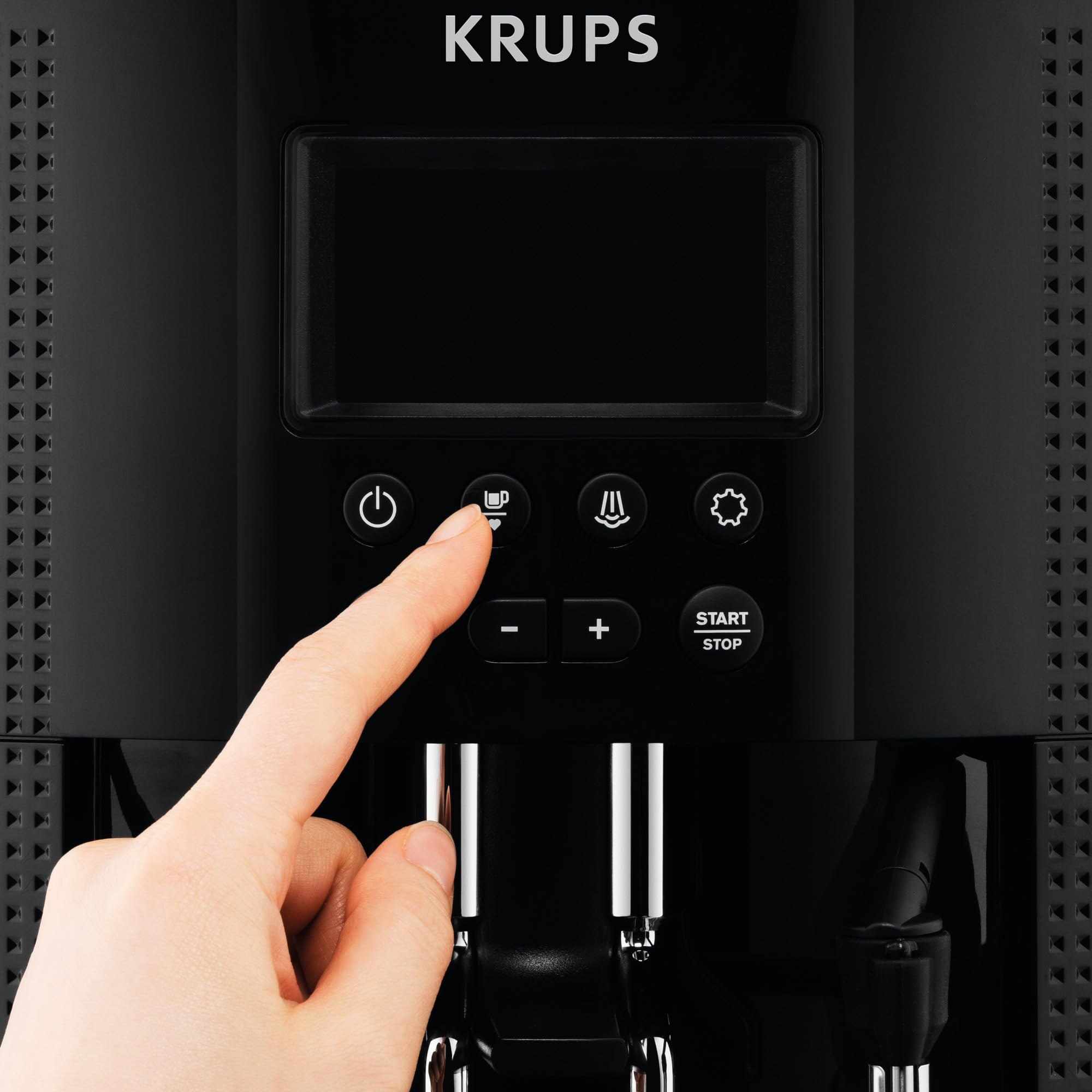 Krups EA8150 Essential Macchina da caffè Automatica, Arabica, Display, 1450 W, 1 Decibel, Nero