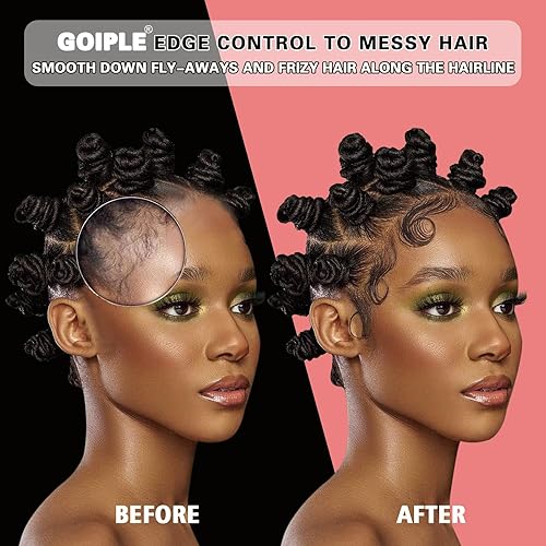 Vista 19 de Cera de control de bordes para mujer, agarre fuerte, no grasa, control de bordes más suave, gel de peinado de cera de borde, control de bordes