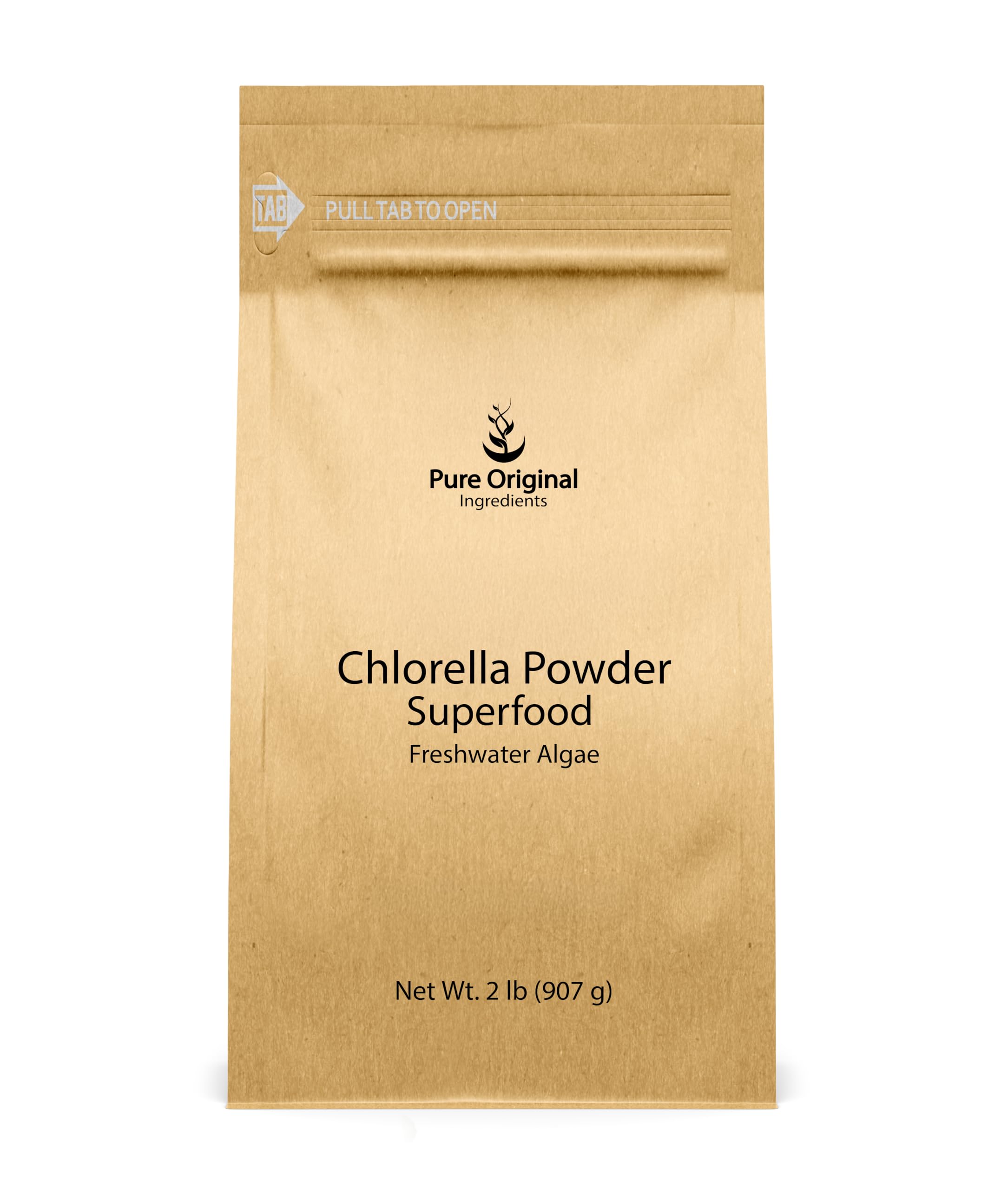 PURE ORIGINAL INGREDIENTS Chlorella Powder (2 lb) Superfood, Freshwater Algae, Natural