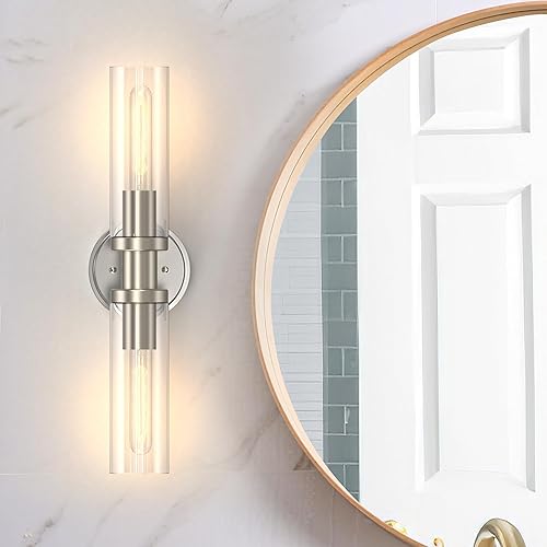 Miniatura 10 de Espird Lámparas de baño de 2 luces negras y doradas, luces de tocador de baño sobre espejo, apliques de pared, iluminación industrial de baño,