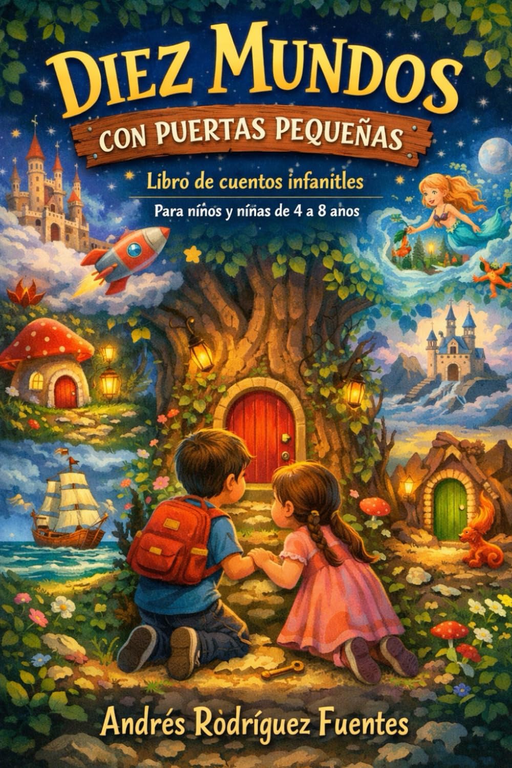 Diez mundos con puertas pequeñas: Libro de cuentos infantiles. Para niños y niñas de 4 a 8 años