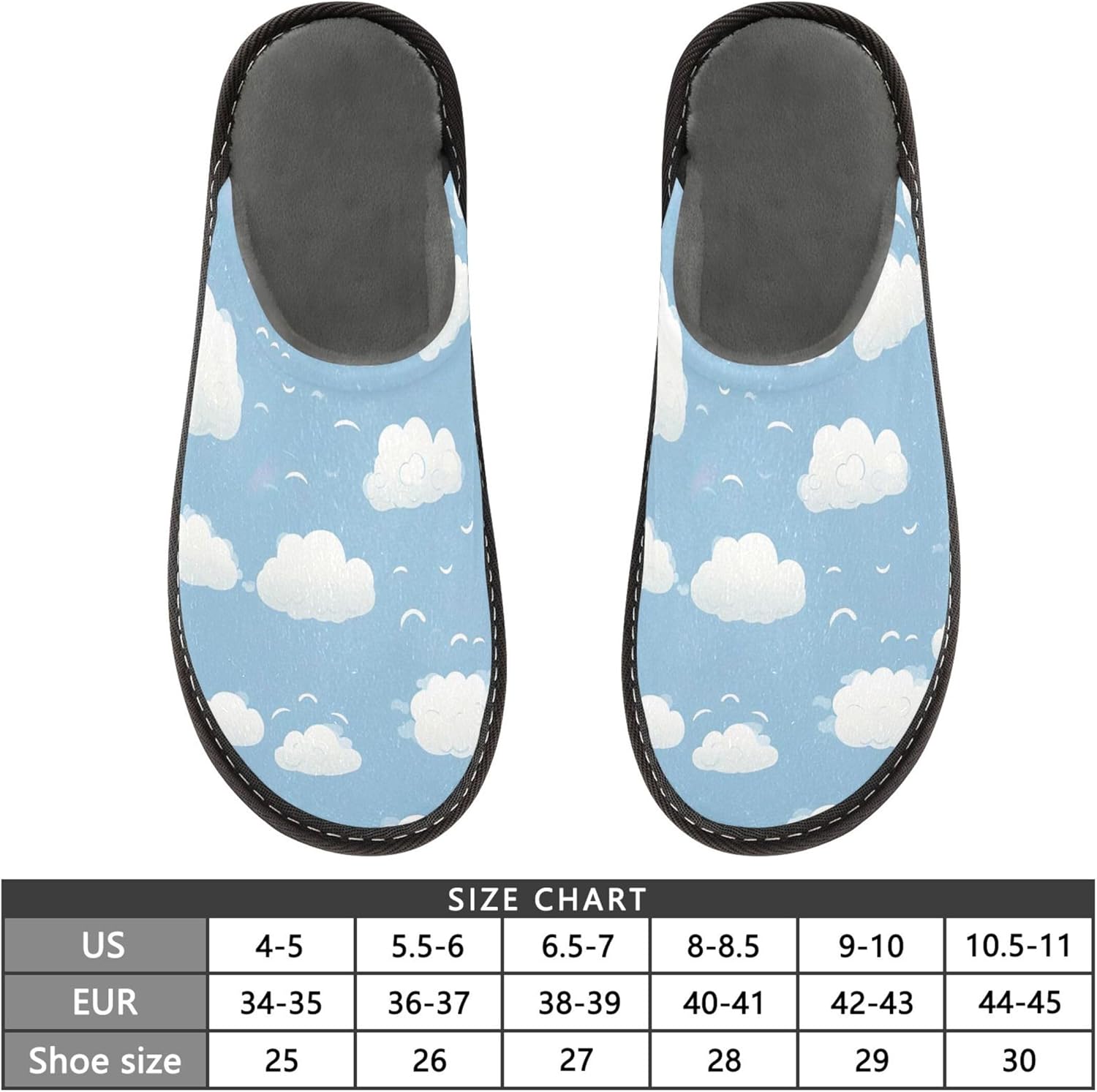 White Clouds House Slippers – Cozy Fuzzy Slippers for Guests, Washable & Disposable, Perfect for Shoeless Home, Spa & Hotel Use A112225