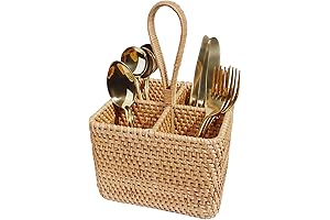 Natural Rattan Caddy: Keep Your Kitchen Organized and Chic