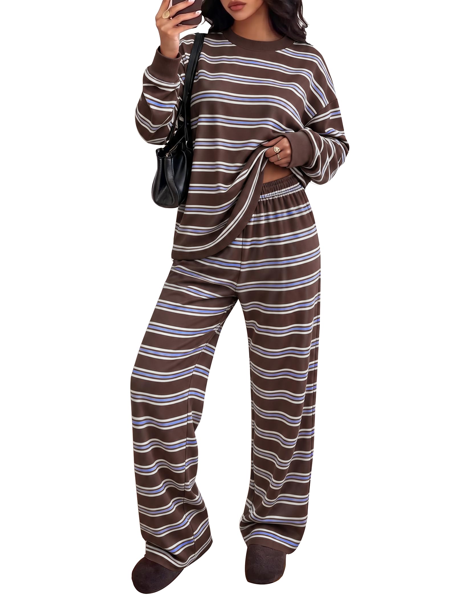 JUICICI Women Striped Lounge Set