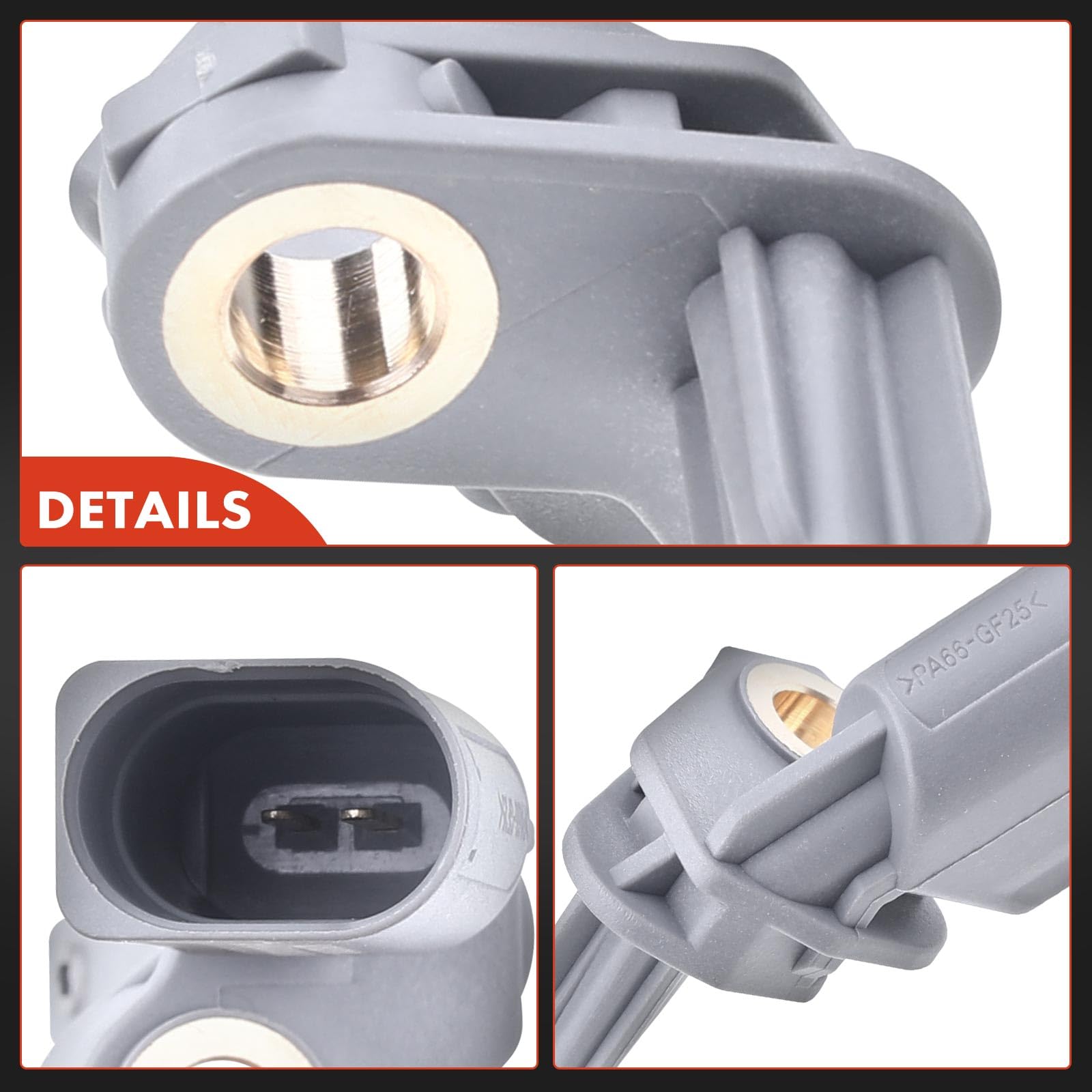 Frankberg 2x Sensori Velocità Ruota Sensore ABS 2-Poli Compatibile con T.o.u.r.a.n 1T3 T.i.g.u.a.n 5N Q3 8UB 8UG T.o.u.r.a.n 1T1 1T2 P.a.s.s.a.t Variante 365 Replace# 1K0927807A