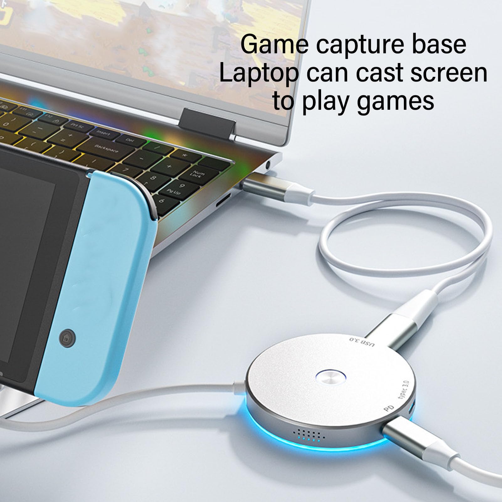 Capture Card for Switch, Video Game Capture Card 4K 1080P 60Hz 30FPS, HDMI Type C USB3.0 100W PD Fast Charging Capture Card Docking Station for Steam Deck