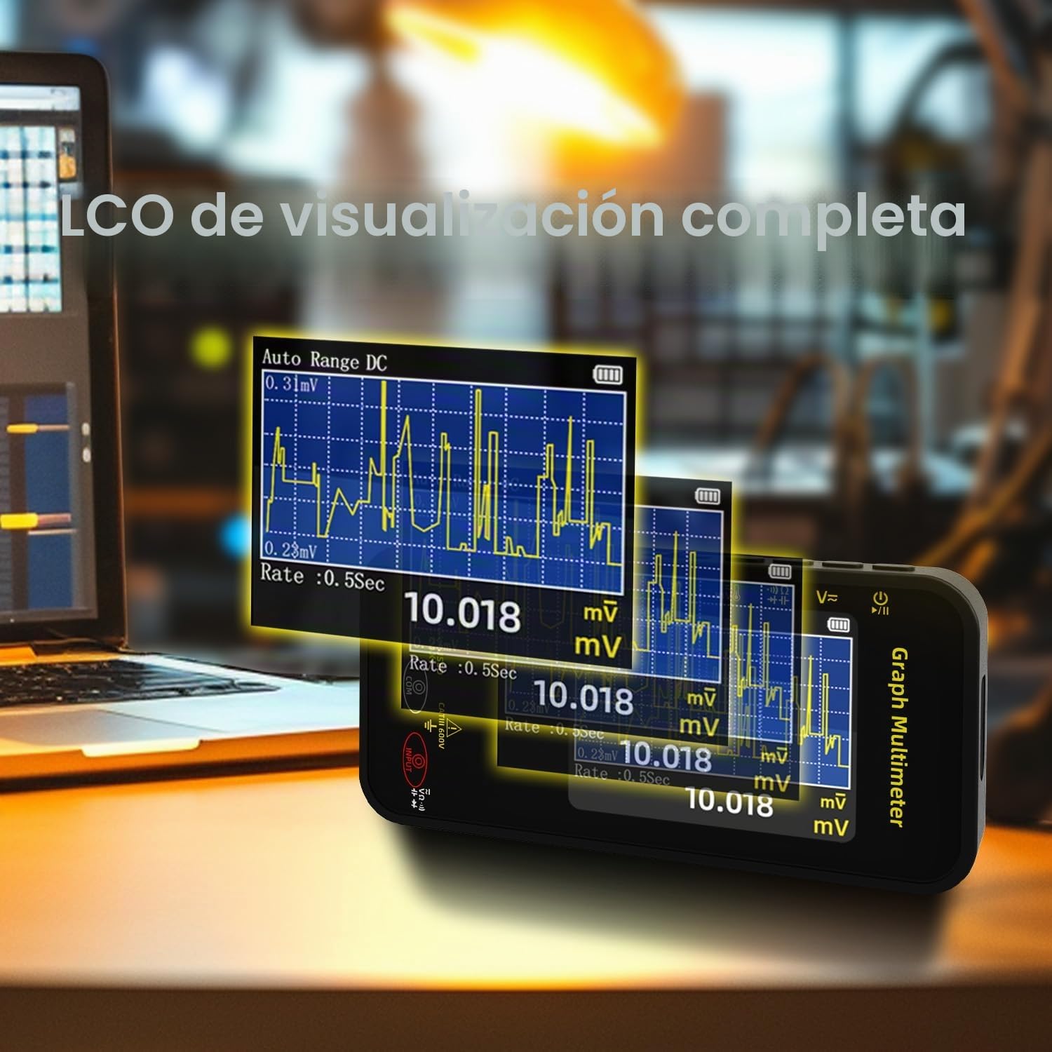 BSIDE Kit Multímetro Digital Probador de Voltaje Multímetro Gráfico 20000 Cuentas y Comprobador de Fase, Tester Electricista para Tensión Corriente Milivoltios AC Pico Capacitancia Diodo Temperatura