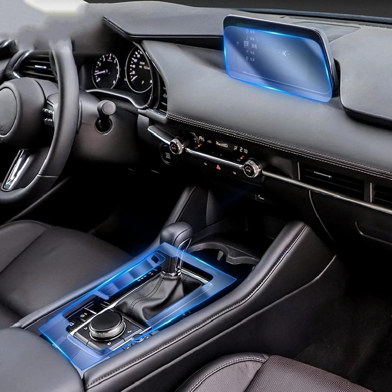 Film TPU pour console centrale de Mazda 3 protégeant des rayures - 7