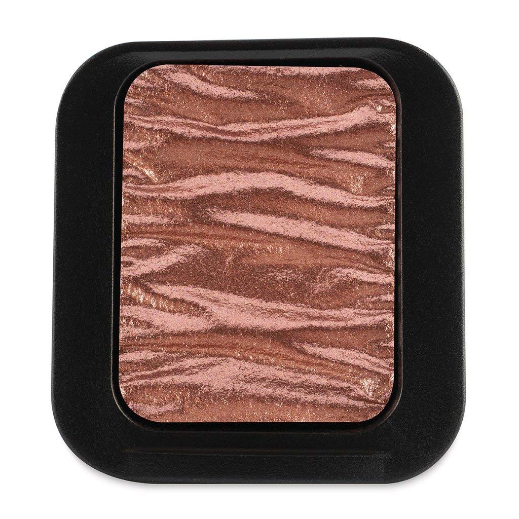 Finetec Pearlescent Watercolor Pan Refill, Metallic Golden Rose (F9034)