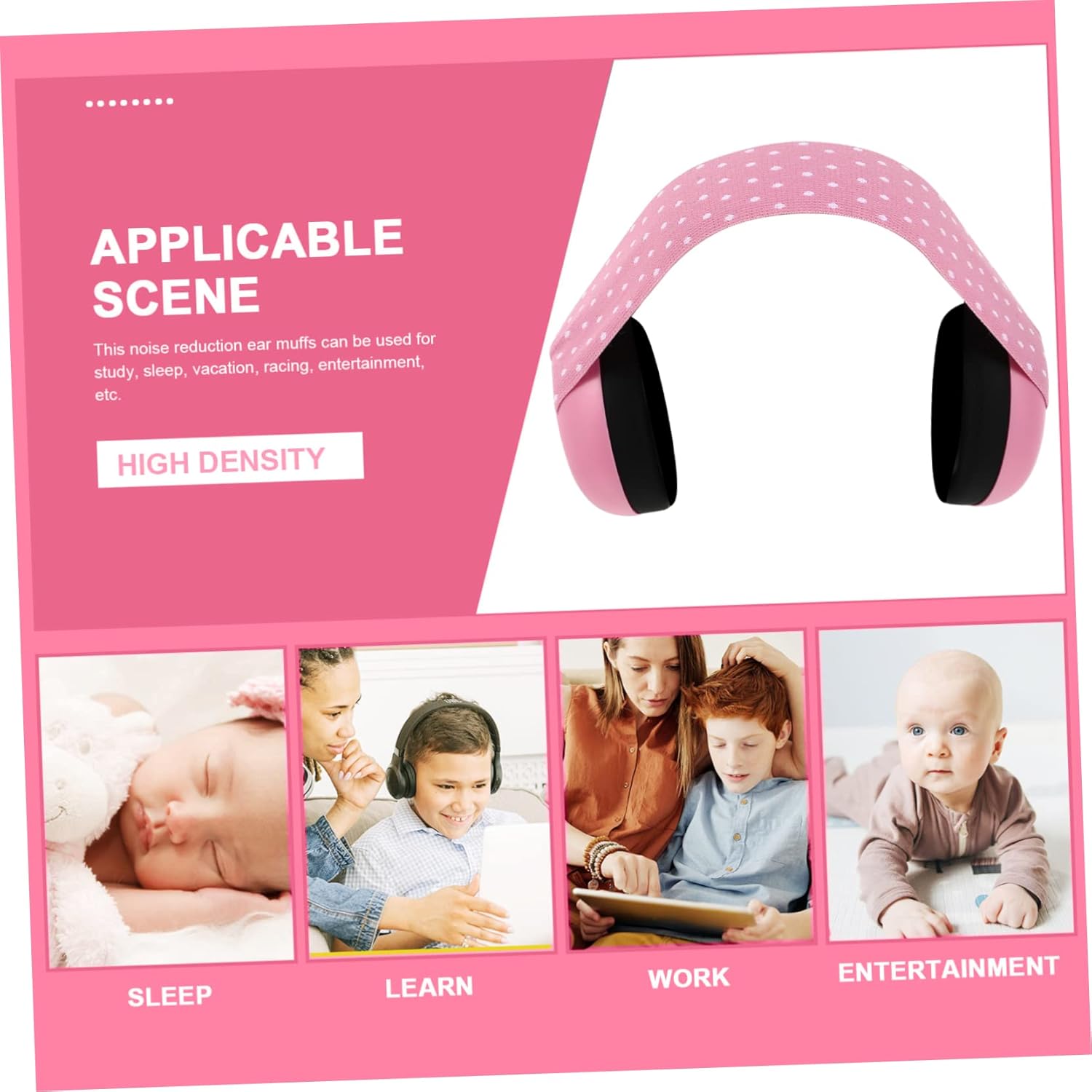 Adjustable Earmuffs Noise Reduction Earplugs for Newborn for Sleep Protection Travel and Events