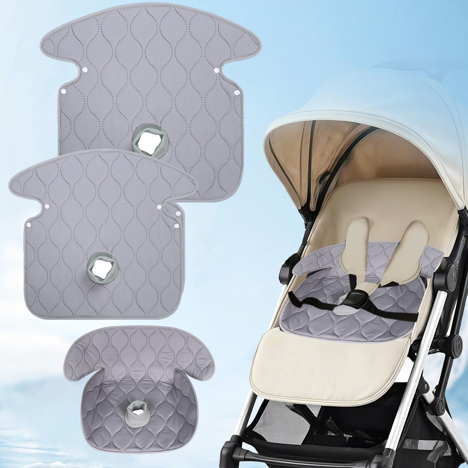 SciFiVisi 2 Stück Universal Kindersitz Protektor Pad für Töpfchen Training, Piddle Pad Autositzschutz, wasserdichte Kindersitzunterlage, Baby Autositzschoner für Bollerwagen Autositze