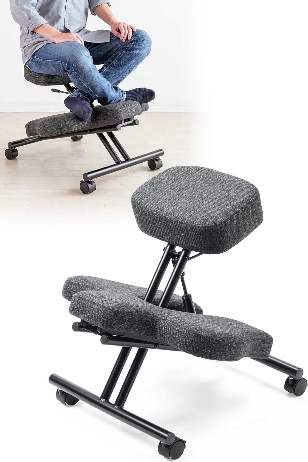 10/1入荷 シェニールダイニングシートクッション グレー 4枚セット 座