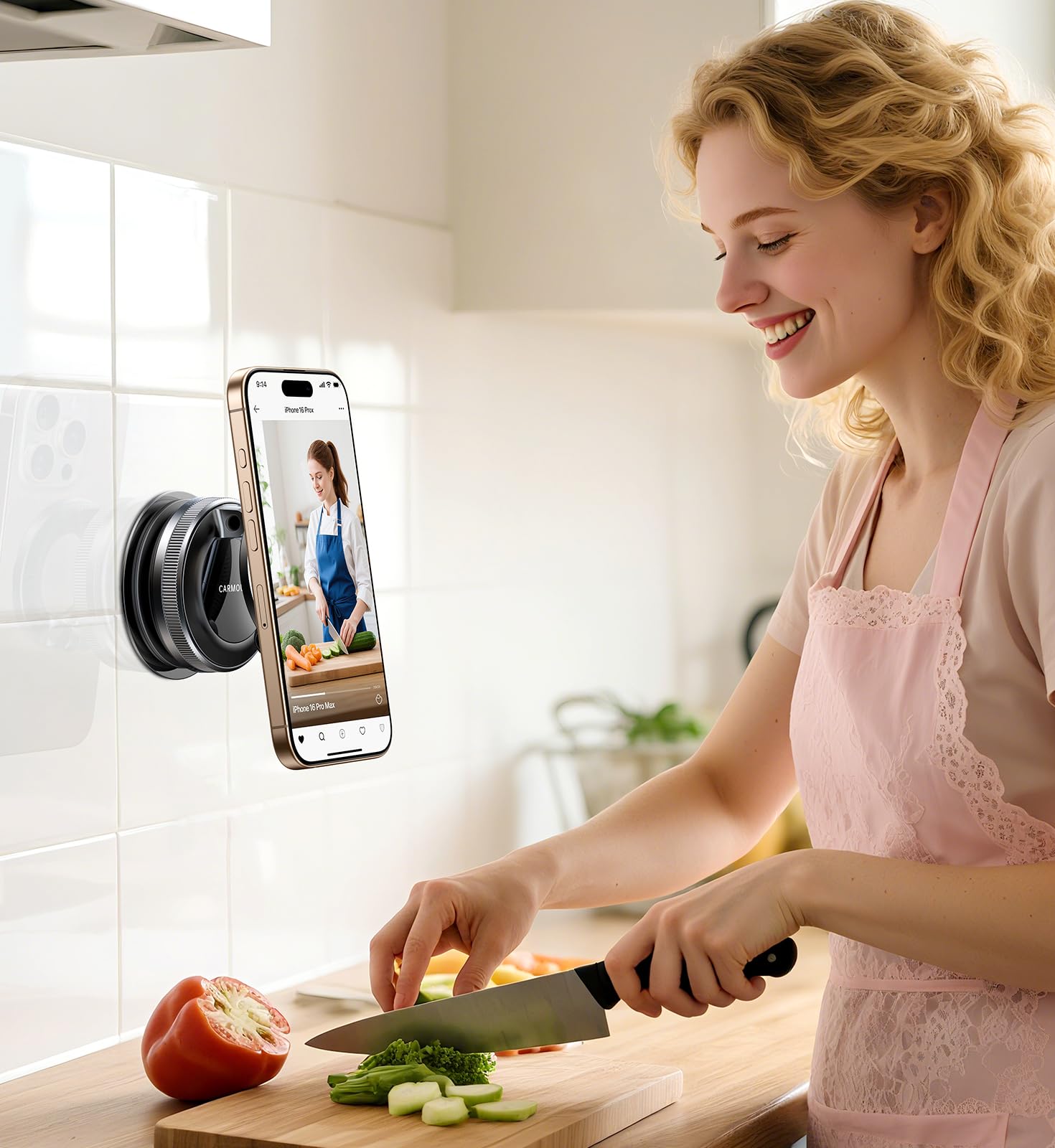 Coolpow for Magsafe Car Mount Vacuum Magnetic Phone Holder for Car 360 Rotatable Suction Cup Phone Mount for — view 7