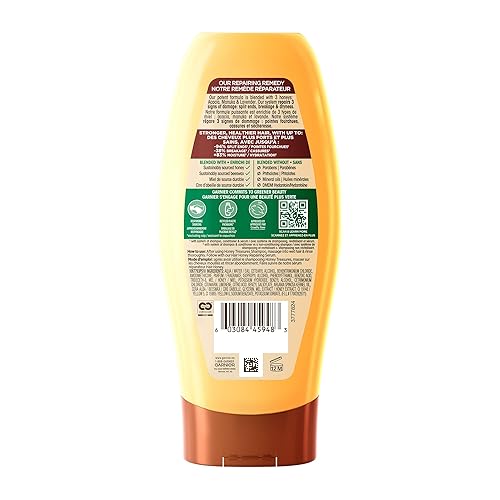 Miniatura 9 de Garnier Whole Blends - Acondicionador reparador Honey Treasures, cabello dañado, 22 fl oz.