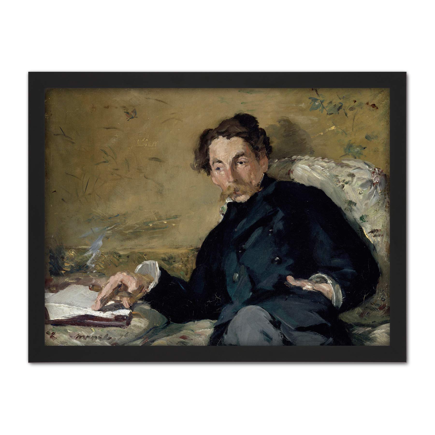 Edouard Manet Stephane Mallarme Large Framed Art Print Poster Wall Decor 18x24