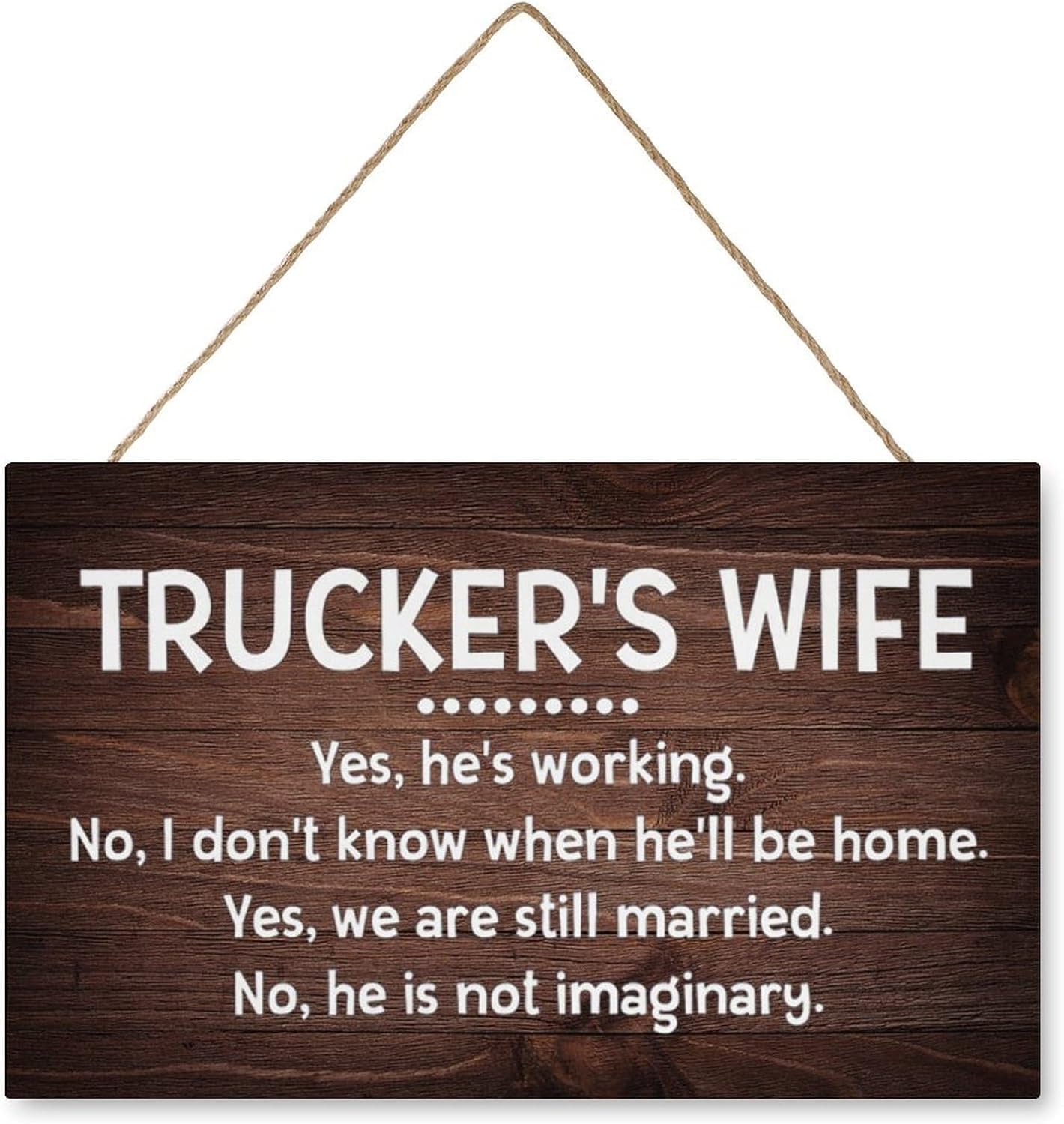 Wooden Decor Signs Trucker'S Wife Definition Funny Wooden Wall Decor Inspirational Home Farmhouse Kitchen Cafe Decoration 6x12 Inch