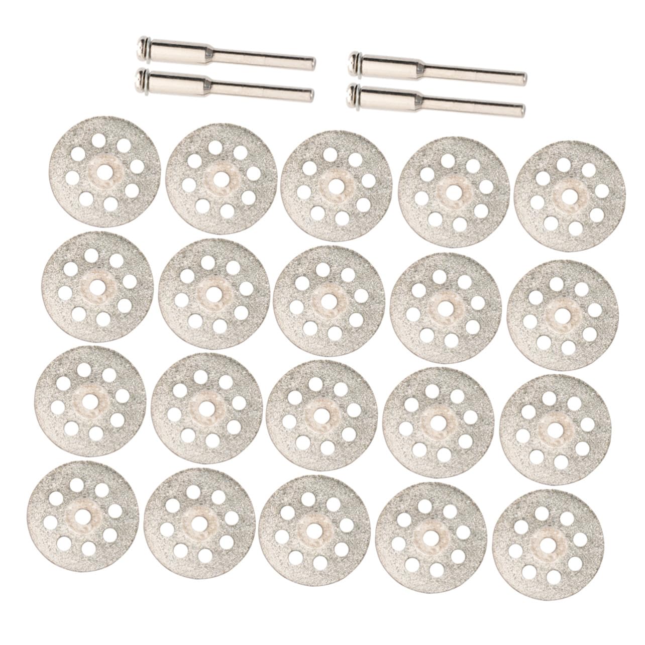 20Pcs Diamond Grinding Cutting Discs for Rotary Tools with 4 Mandrel | Ultrathin Carborundum Build, Stable Slot and Slit Making, Grinder Disc Set, Compact Accessory Pack