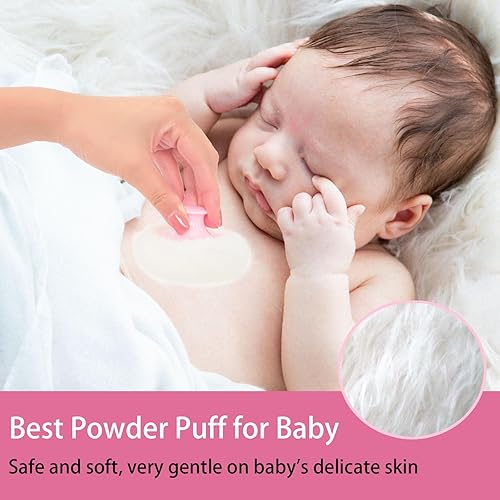 Miniatura 6 de Soplo de polvo corporal y recipiente, contenedor de polvo vacío portátil de 3.15 pulgadas para polvo suelto para mujeres bebés, caja de polvo con