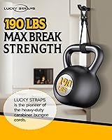 Vista 2 de 8 piezas de 12 pulgadas de cuerda elástica resistente con mosquetón para exteriores con una fuerza máxima de rotura de 190 libras, correas elásticas