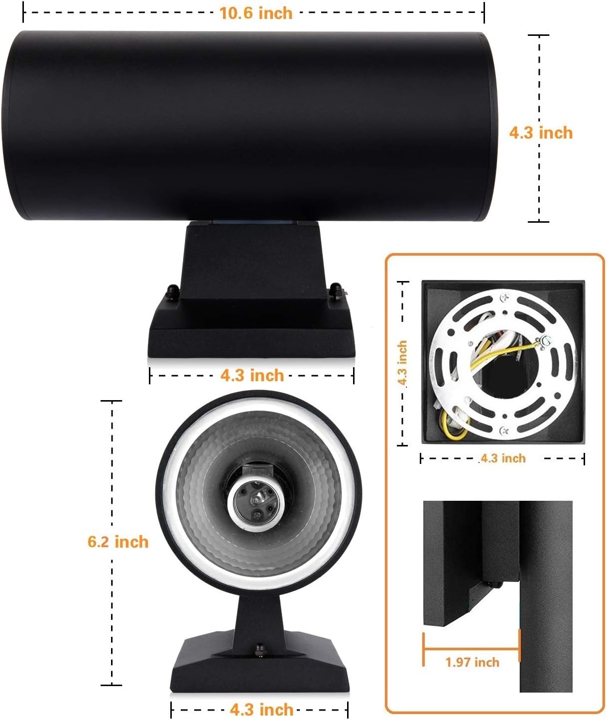 Authentic Crazy Deals Outdoor Wall Light, ZUUKOLE Exterior Lighting - ETL Listed, Die-Casting Aluminum Waterproof Wall Mount Cylinder Design - Up Down Light Fixture for Porch, Backyard and Patio (Black) Black Friday Clearance Outdoor Wall Light, ZUUKOLE Exterior Lighting - ETL Listed, Die-Casting Aluminum Waterproof Wall Mount Cylinder Design - Up Down Light Fixture for Porch, Backyard and Patio (Black)