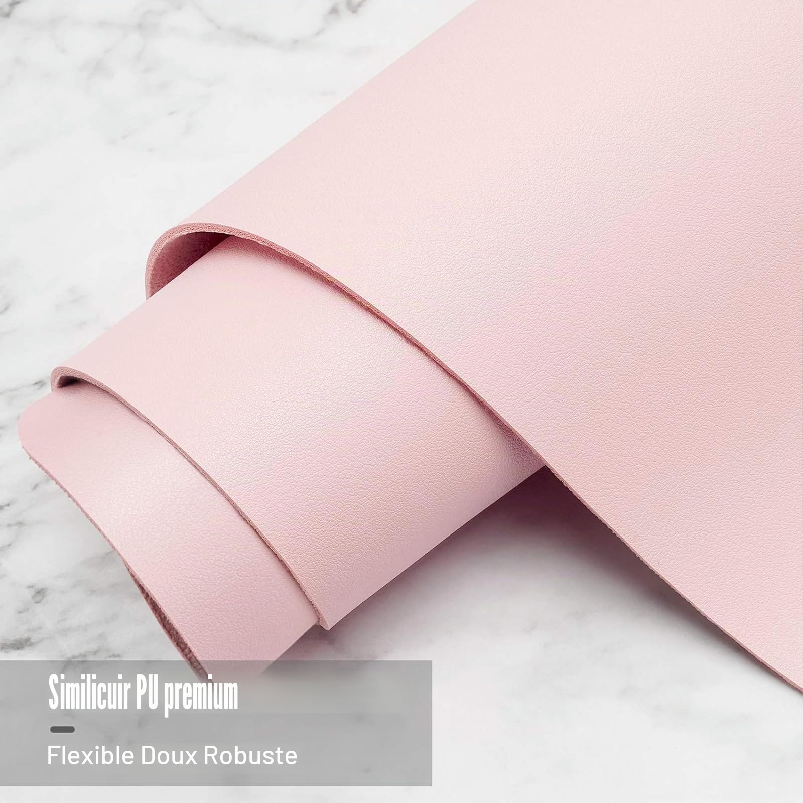 Sous-main en cuir PU 76,2 x 35,6 cm - Tapis de souris extra large imperméable - Antidérapant - Rose