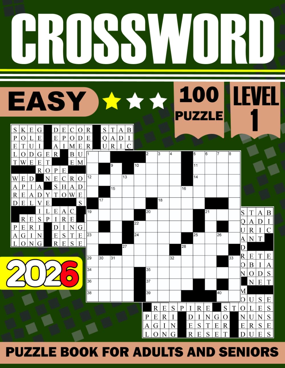 Easy Crossword Puzzle Book for Adults: Easy Level Crossword Puzzles for Mind Exercise and Entertainment
